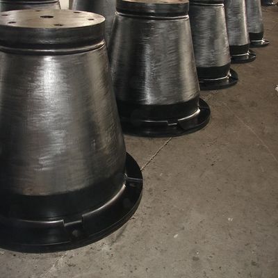 Zeichnungsformat Schritt-Kegel-Gummi-Fendern für industrielle Verankerung Stoßdämpfer hoher E/R.H-Wert